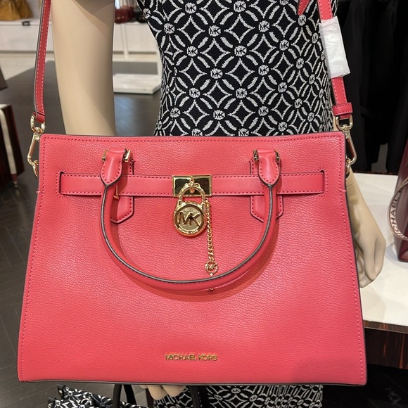 MICHAEL KORS HAMILTON MEDIUM SATCHEL 
 COLOR: LIGHT BERRY SHERBET 
NWT - Picture 15 of 16